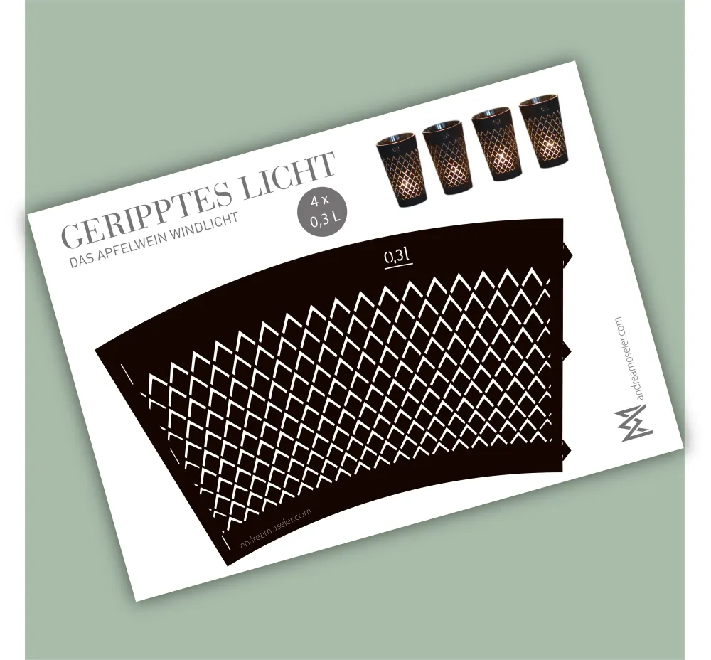 Lot de 4 luminaires striés noir