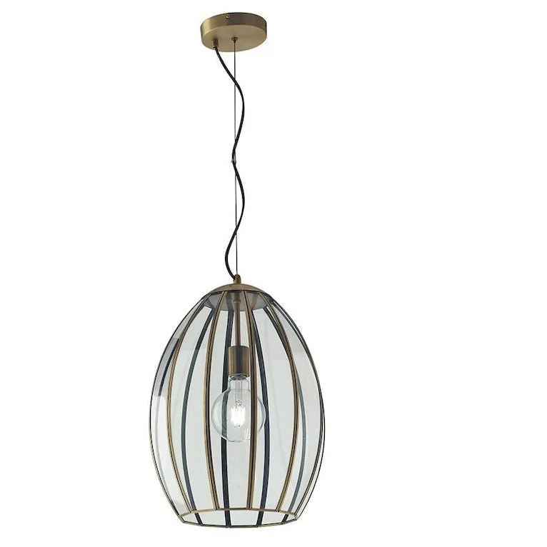 Pendant lamp Luce Ambiente e Design CHESTER brass E27