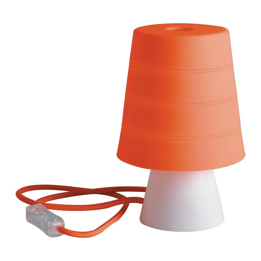 Table lamp Luce Ambiente e Design DRUM silicone E14 Orange