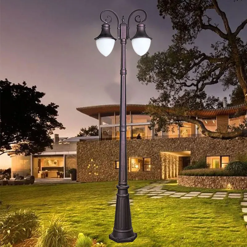 lampadaire extérieur rétro étanche style européen pour jardin Lumeers_marketplace