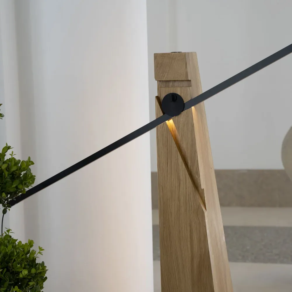 Lampadaire en bois ASTOLFO par Amedeo G. Cavalchini pour Lumen Center