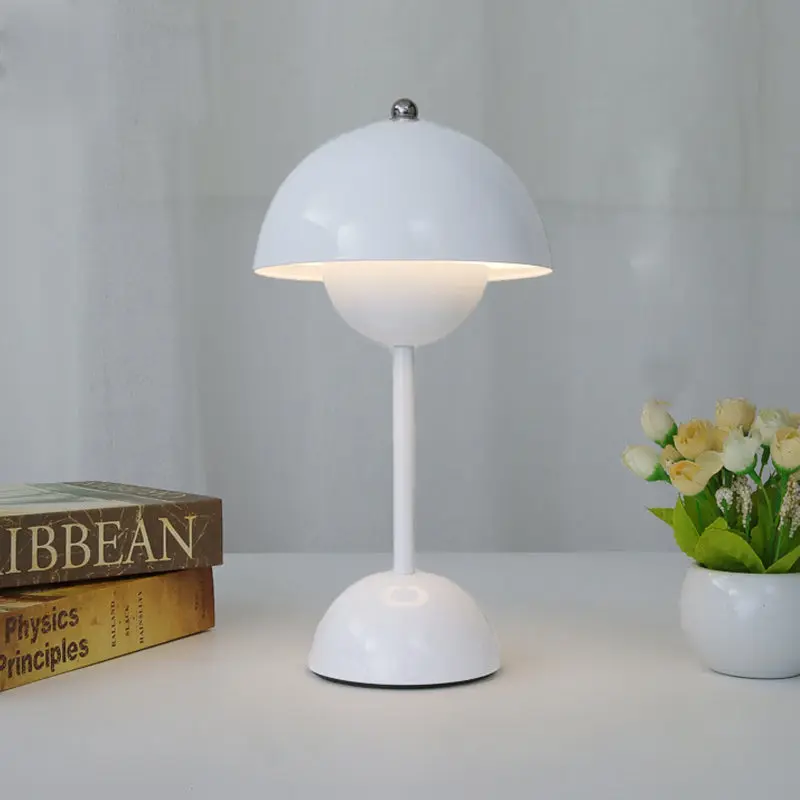 LumiFleur - Lampe de Table Rechargeable en Pot de Fleurs avec Variateur Tactile
