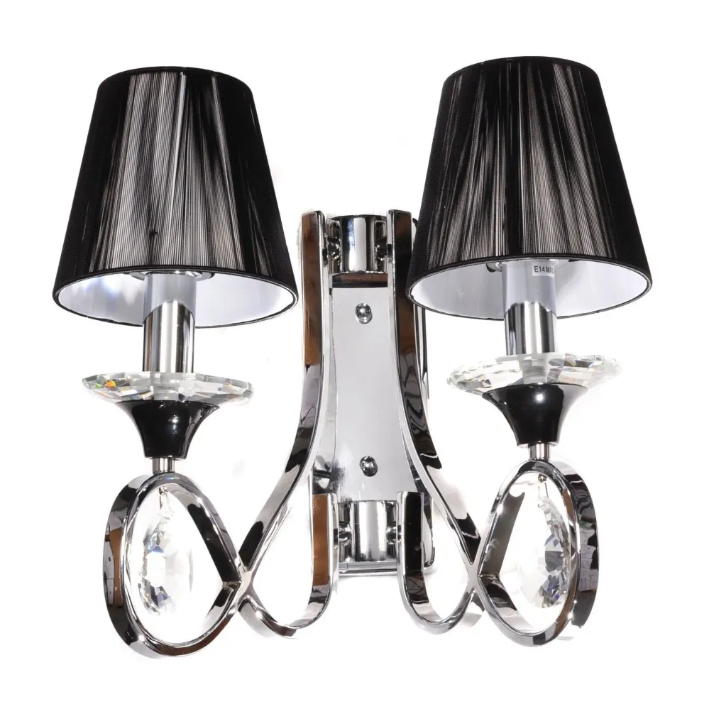 Applique murale Lumina Deco Negrio 2L, douille E14, hauteur 36 cm