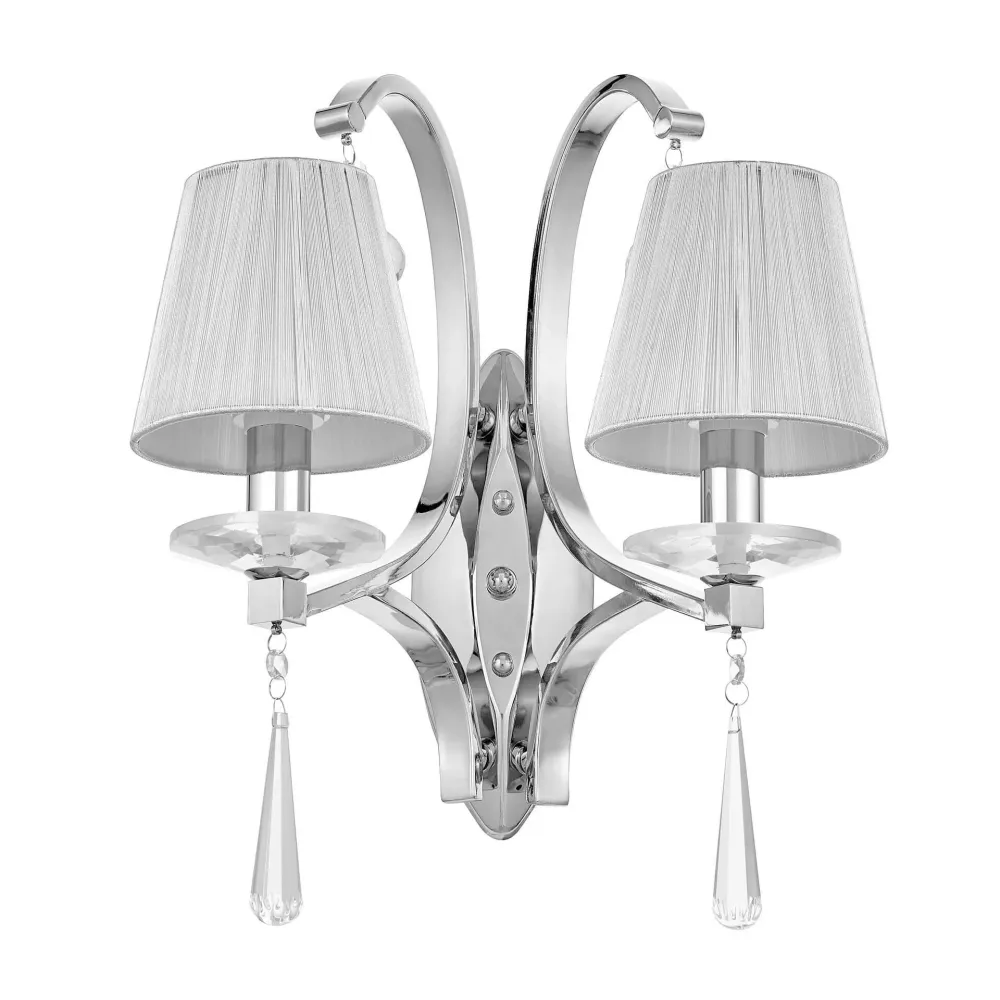 Applique murale Lumina Deco Venisia 2L, douille E14, hauteur 38 cm