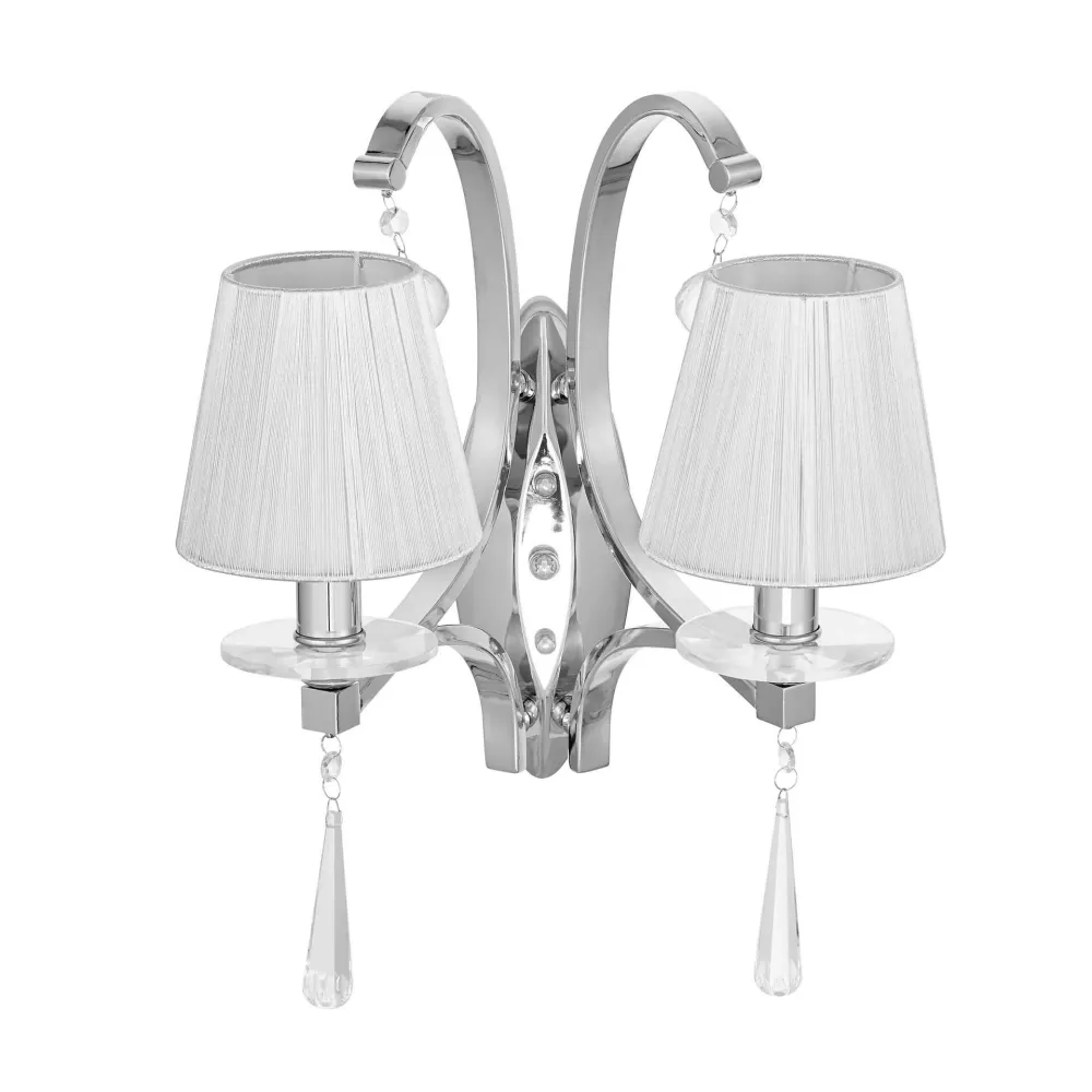 Applique murale Lumina Deco Venisia 2L, douille E14, hauteur 38 cm