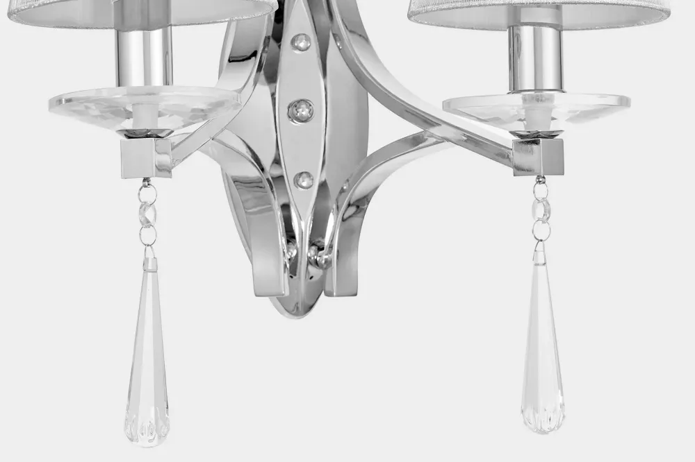 Applique murale Lumina Deco Venisia 2L, douille E14, hauteur 38 cm