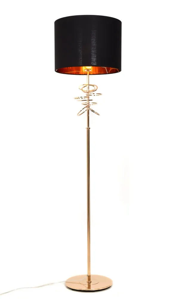 Lampadaire Lumina Deco Milari 1L E27, H 156cm Black
