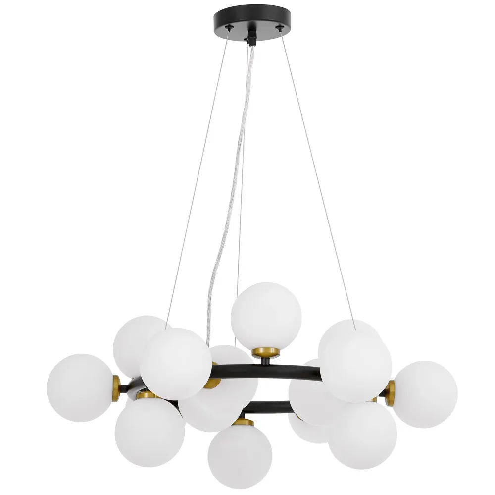 Lumina Deco Marsiada 15L lustre G9, D 60cm Black