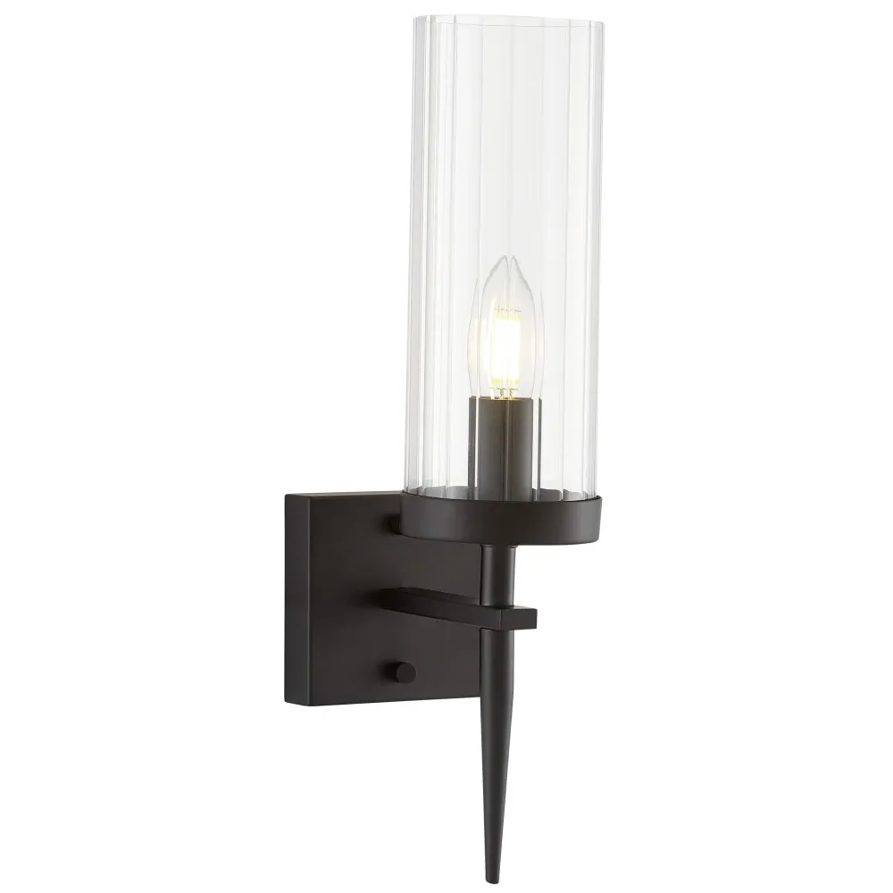 Lumina Deco Moratti 1L applique murale E14, H 40cm Black