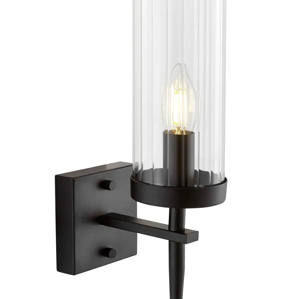 Lumina Deco Moratti 1L applique murale E14, H 40cm Black