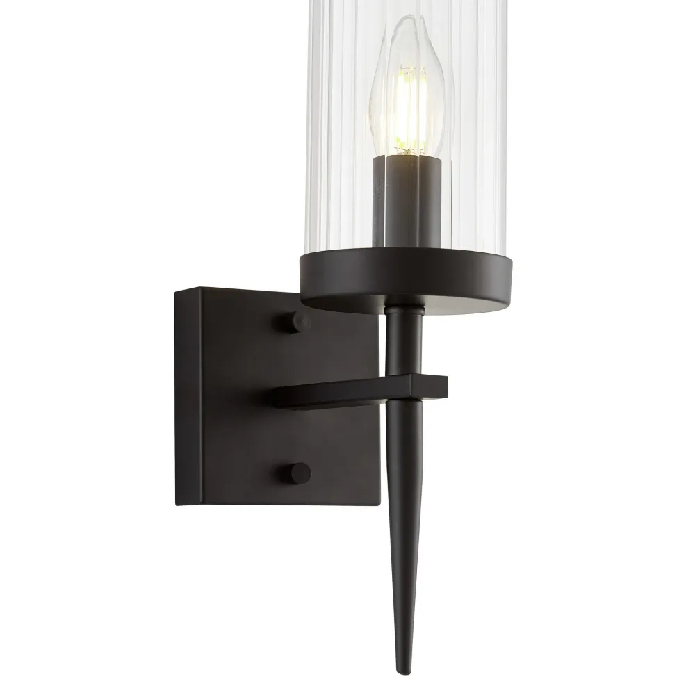 Lumina Deco Moratti 1L applique murale E14, H 40cm Black