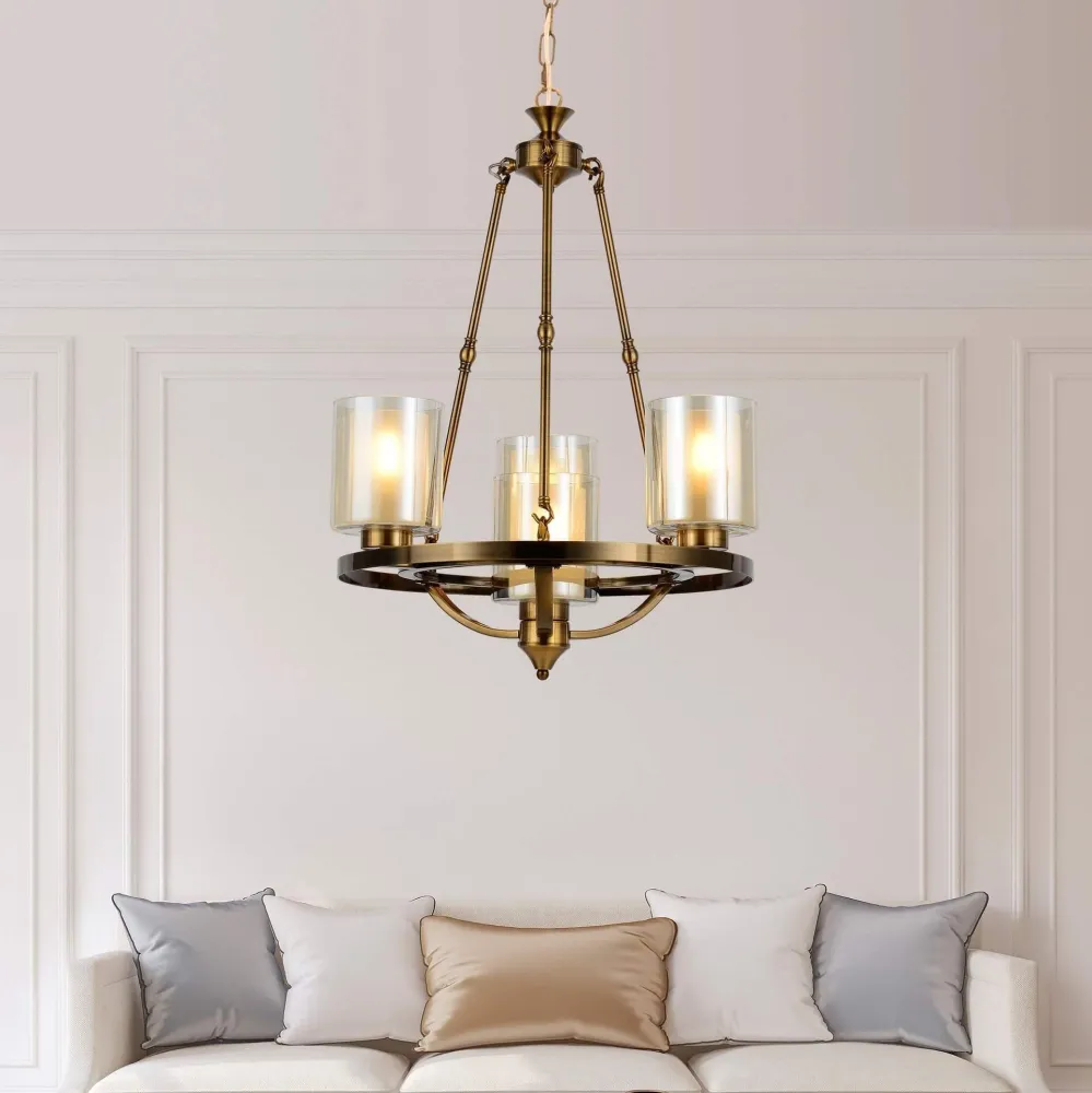 Lumina Deco Santini 4L lustre E27, D 55cm Chrome