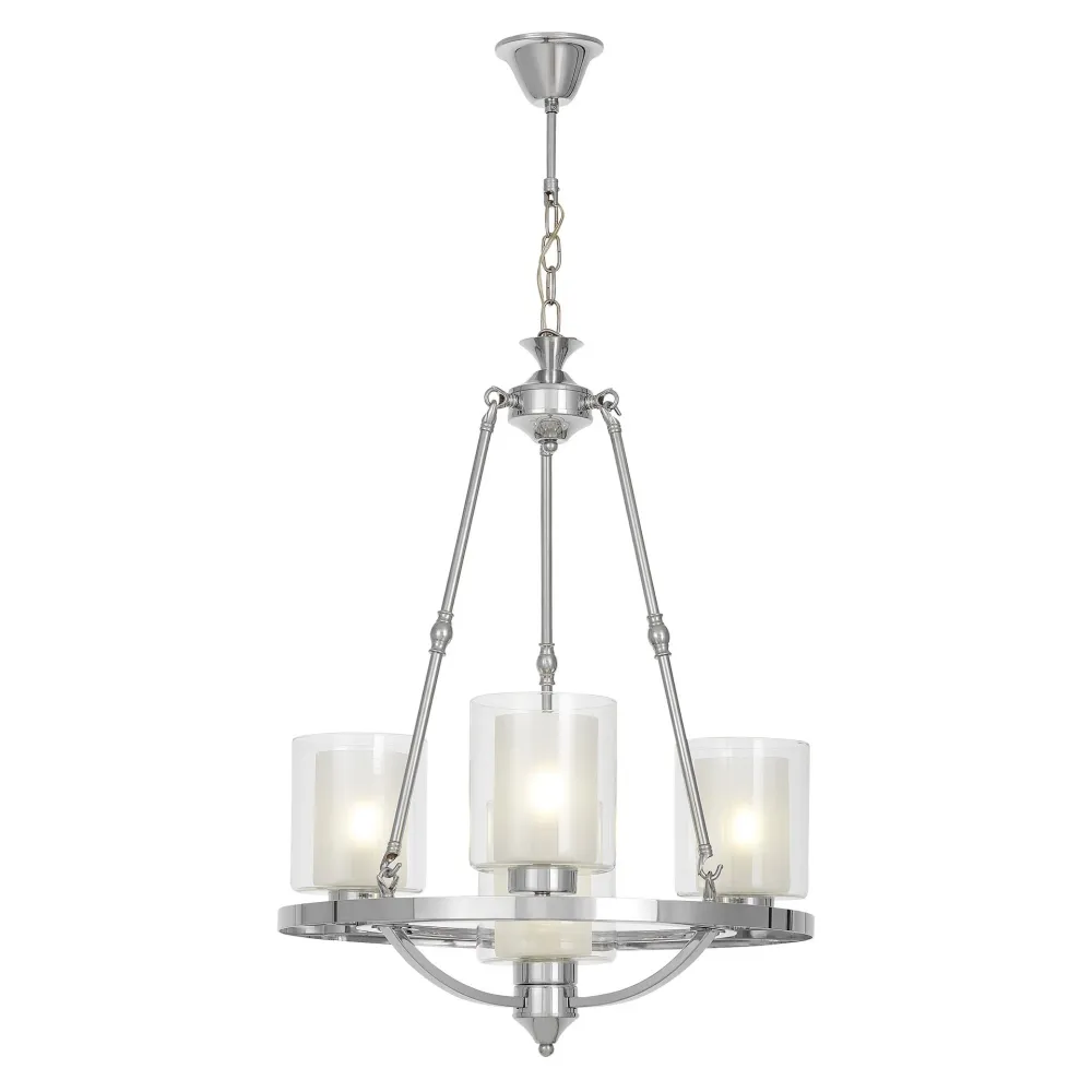 Lumina Deco Santini 4L lustre E27, D 55cm Chrome