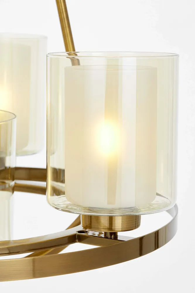 Lumina Deco Santini 4L lustre E27, D 55cm Chrome
