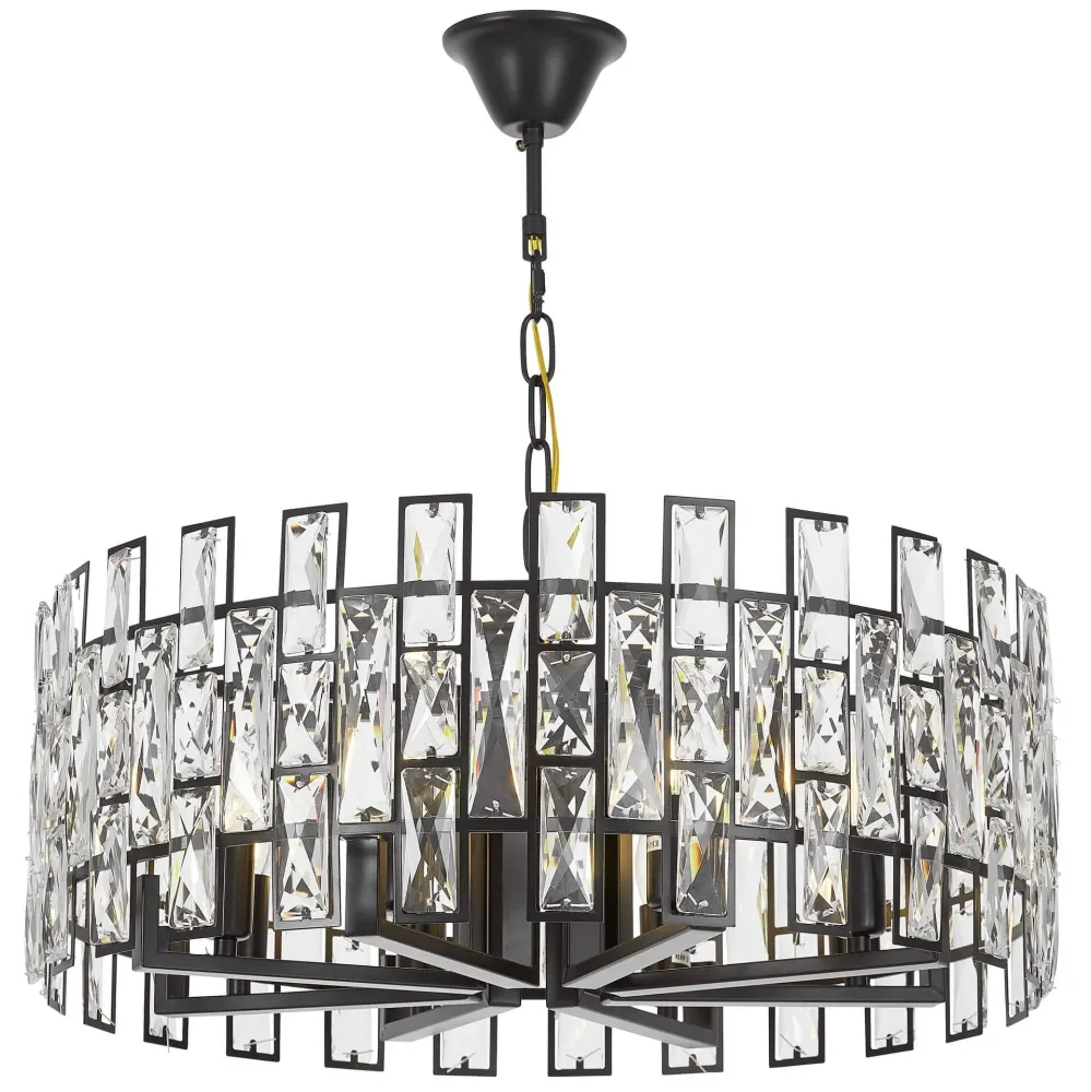 Lustre Lumina Deco Fiorina 8L, douille E14, diamètre 60 cm Black