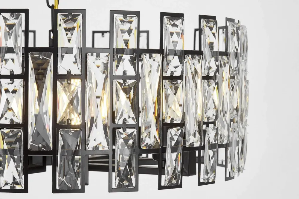 Lustre Lumina Deco Fiorina 8L, douille E14, diamètre 60 cm Black