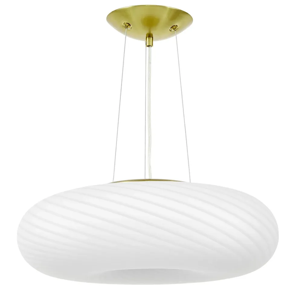 Plafonnier suspension Lumina Deco Monarte 5L E27, D 48cm White