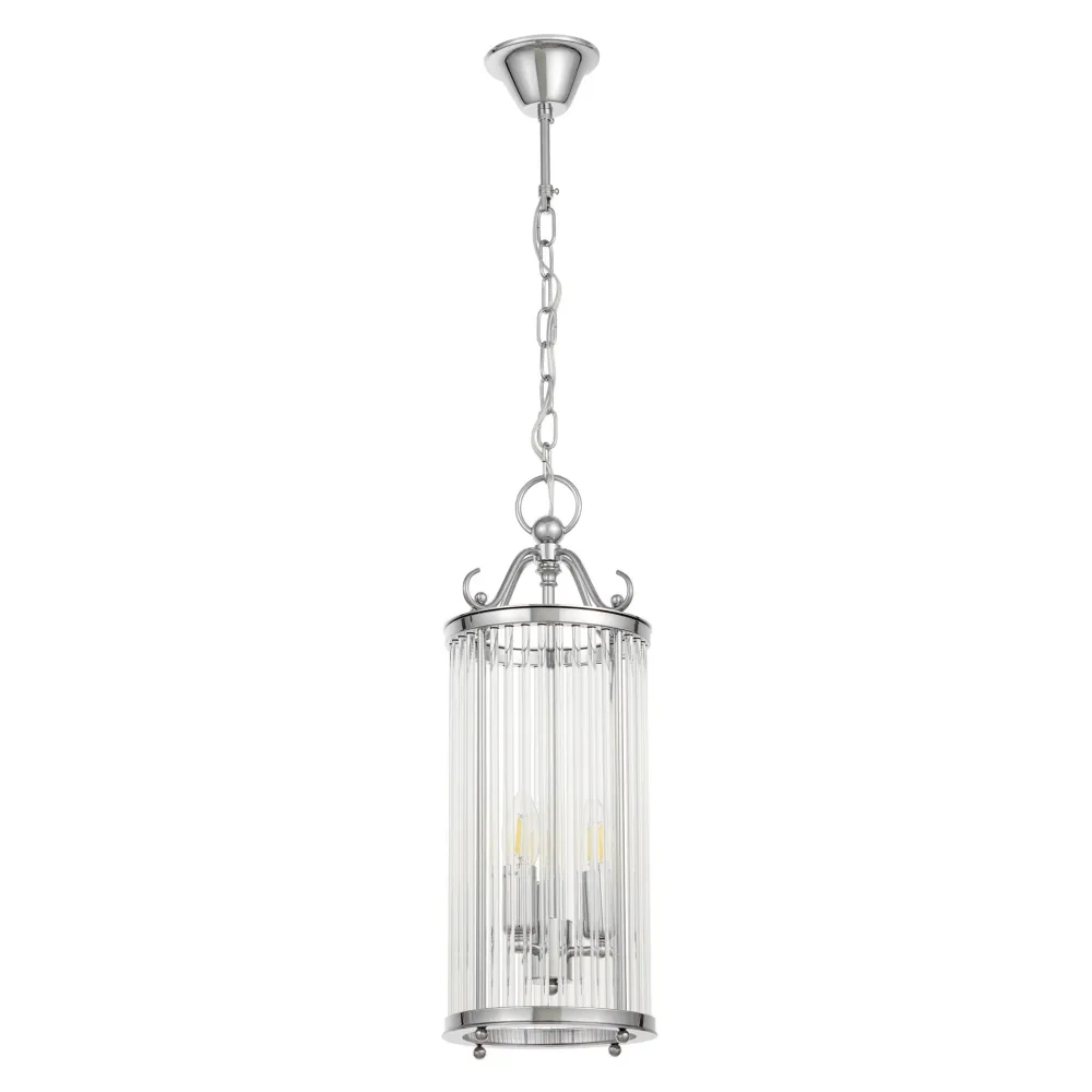 Suspension Lumina Deco Boston 3L, douille E14, diamètre 19 cm Chrome