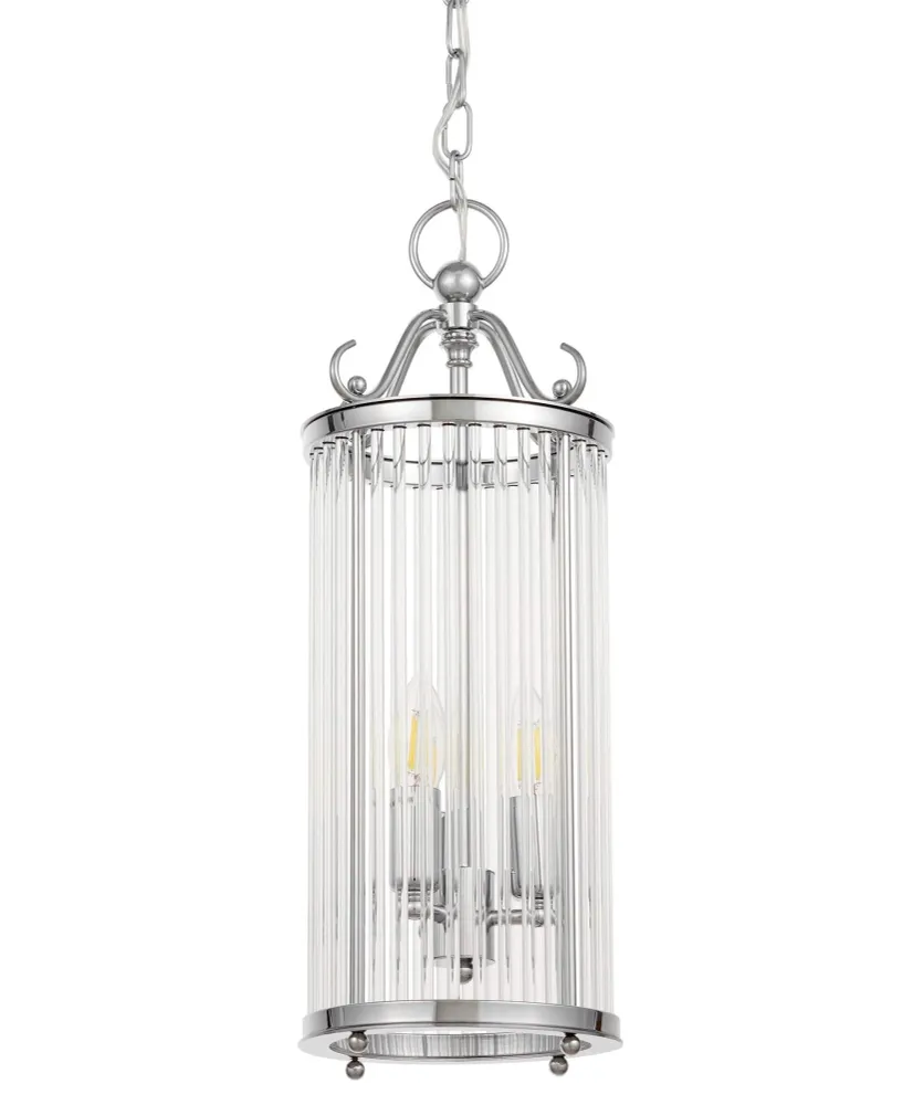 Suspension Lumina Deco Boston 3L, douille E14, diamètre 19 cm Chrome