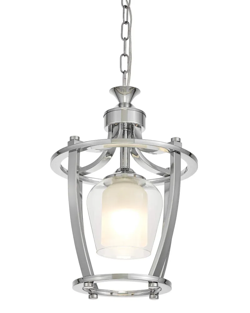 Suspension Lumina Deco Brooklyn 1L, douille E27, diamètre 28 cm Chrome