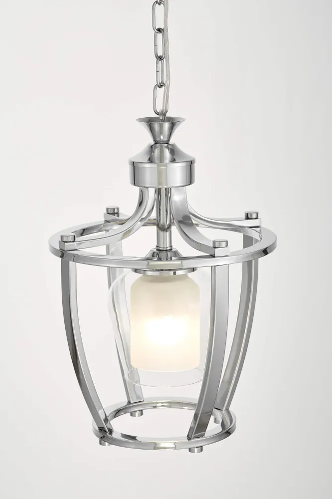 Suspension Lumina Deco Brooklyn 1L, douille E27, diamètre 28 cm Chrome