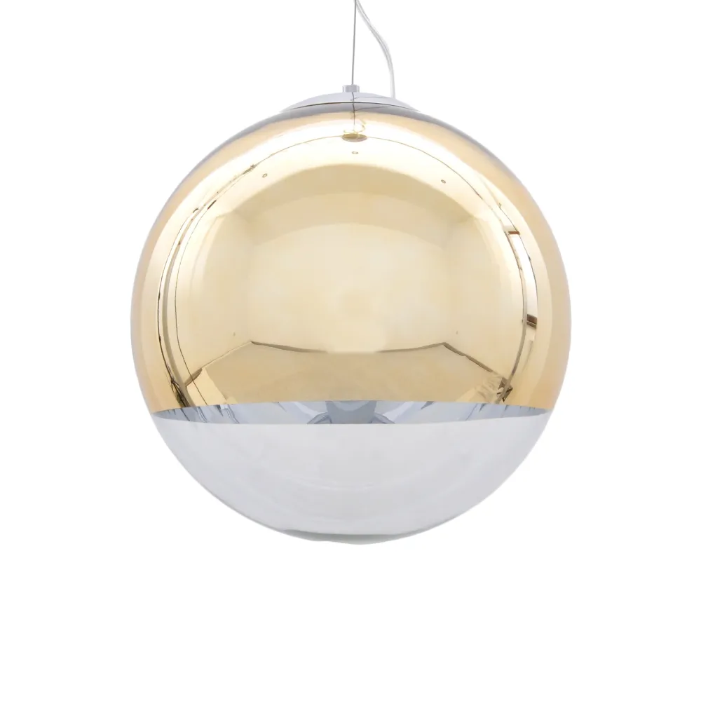 Suspension Lumina Deco Ibiza 1L, douille E27, diamètre 20 cm Chrome