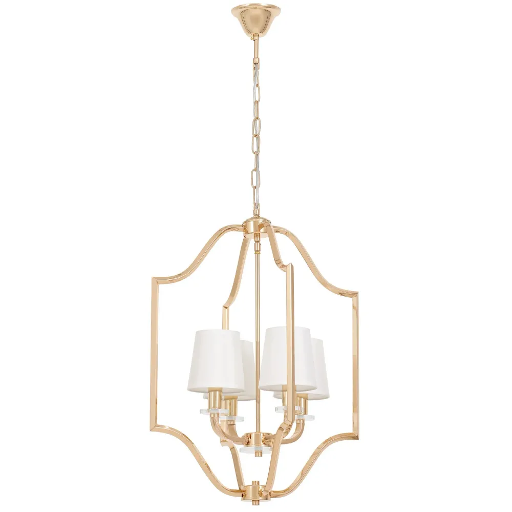 Suspension Lumina Deco Orlando 4L, douille E14, diamètre 46 cm Chrome
