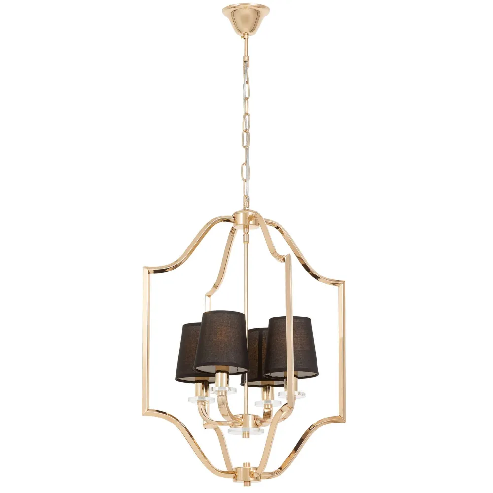 Suspension Lumina Deco Orlando 4L, douille E14, diamètre 46 cm Chrome