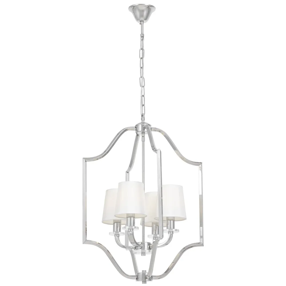 Suspension Lumina Deco Orlando 4L, douille E14, diamètre 46 cm Chrome