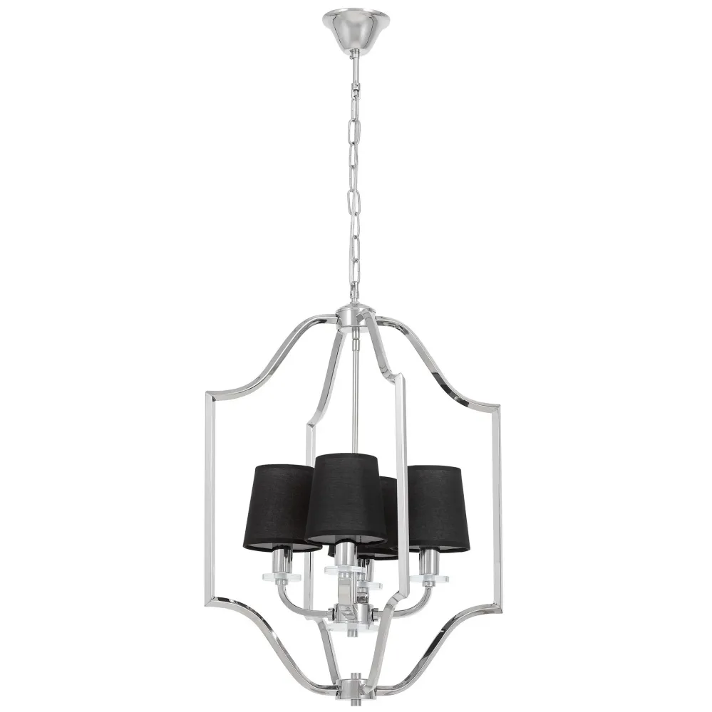 Suspension Lumina Deco Orlando 4L, douille E14, diamètre 46 cm Chrome
