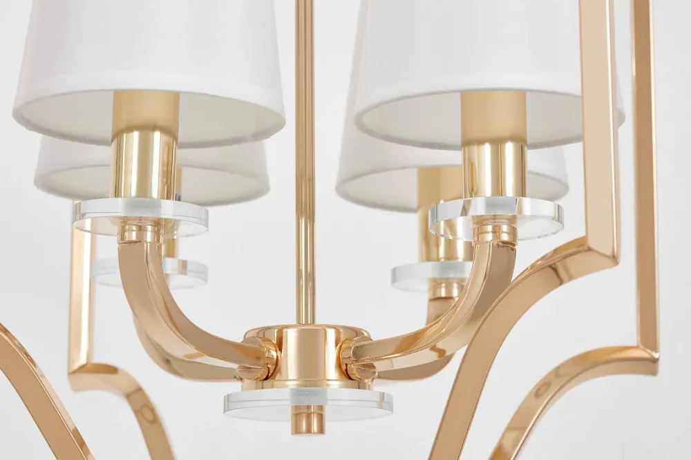 Suspension Lumina Deco Orlando 4L, douille E14, diamètre 46 cm Chrome