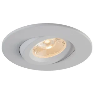 Luminaire encastré rond à DEL blanc Luna de 4 po de Liteline, modèle RA4-12G-90WH