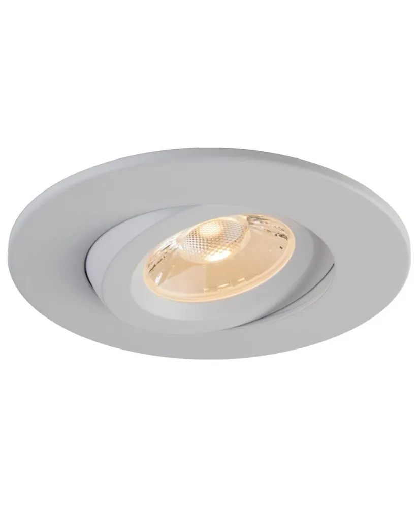 Luminaire encastré rond à DEL blanc Luna de 4 po de Liteline, modèle RA4-12G-90WH