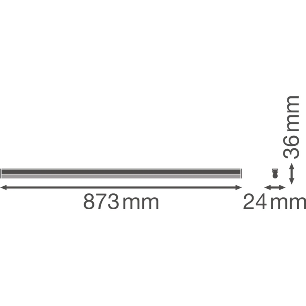 Luminaire LED Linéaire Ledvance "Compact" 15W 1500Lm 3000K 140º IP20