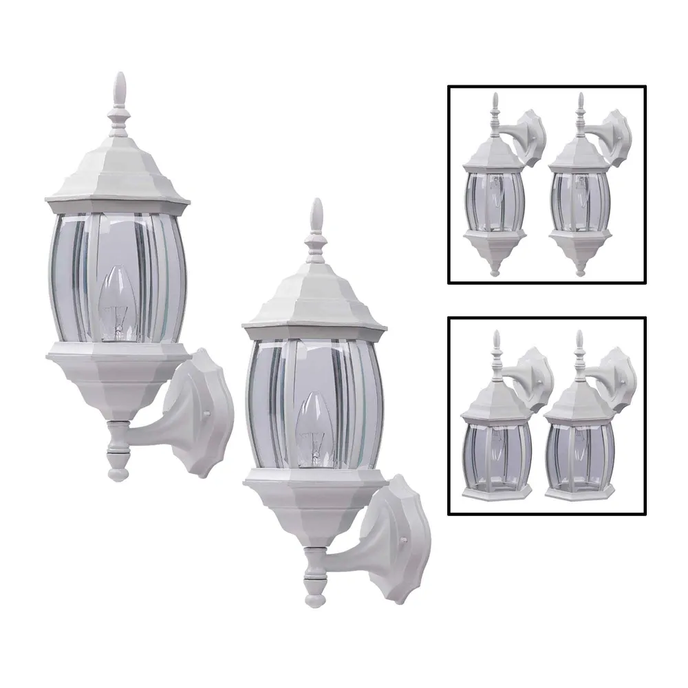 Luminaire mural d’extérieur à 1 ampoule, blanc