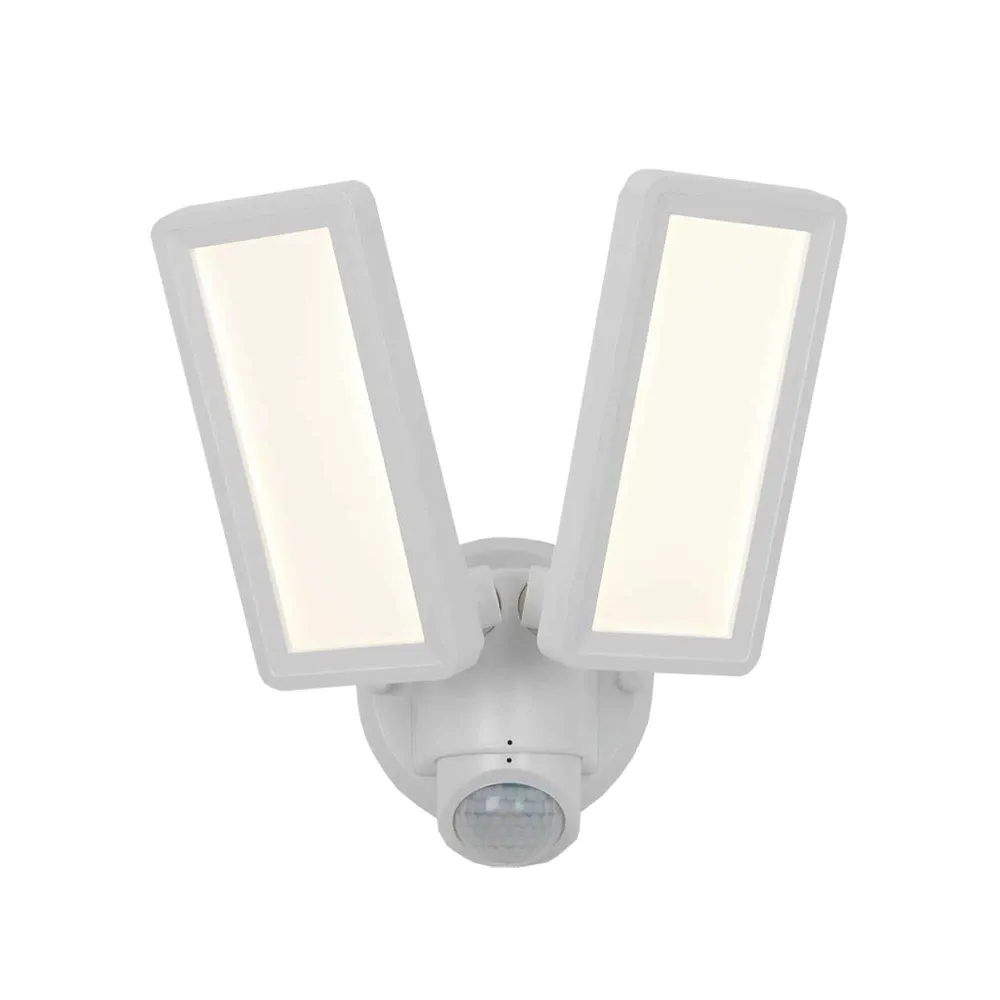 Luminaire de sécurité d'extérieur à DEL Sentinel avec détecteur de mouvement, blanc