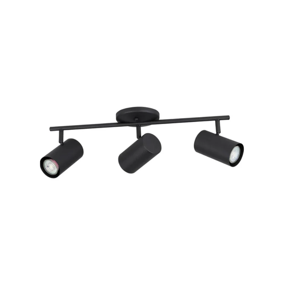Luminaire sur rail eglo calloway noir triple lumières