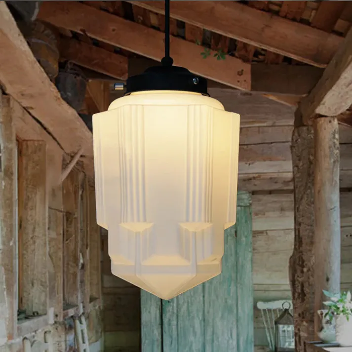 LumiNéo – Suspension Géométrique en Verre Givré Moderne Modele