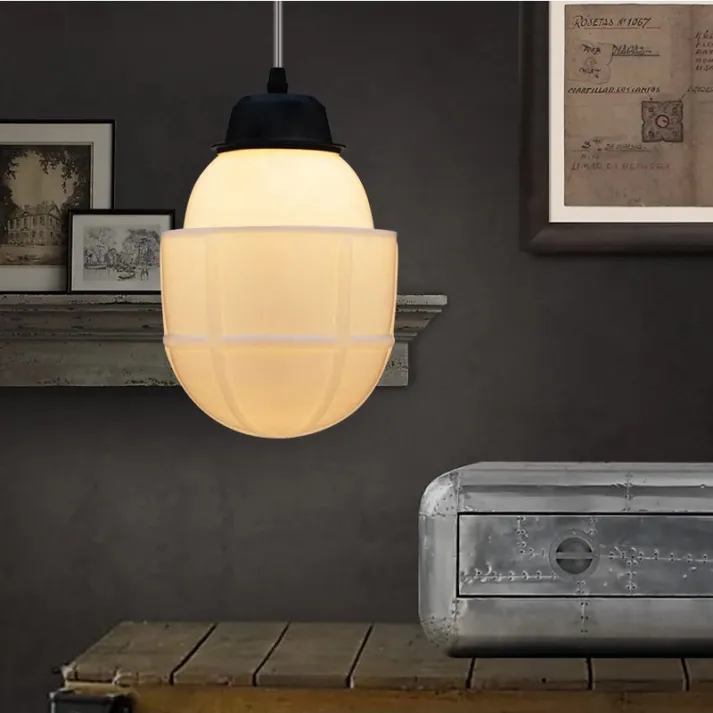 LumiNéo – Suspension Géométrique en Verre Givré Moderne Modele