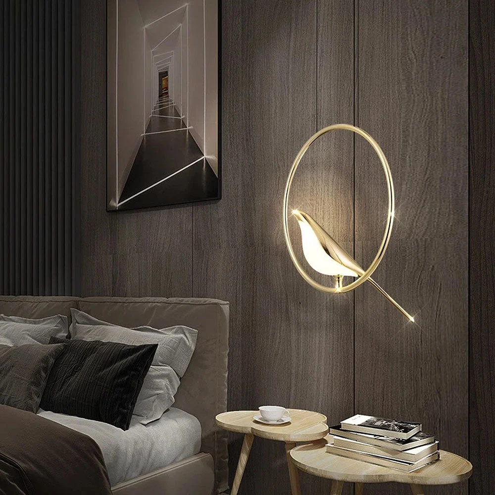 LumiOiseaux – Lampe suspendue cercle d'oiseaux