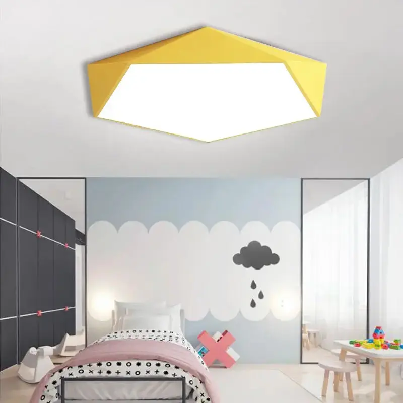 LumiPenta – Lampe Plafond Design en Forme de Macaron à Cinq Faces