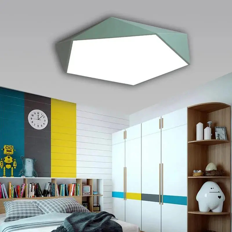 LumiPenta – Lampe Plafond Design en Forme de Macaron à Cinq Faces