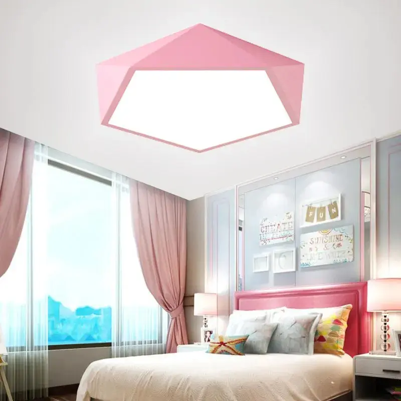 LumiPenta – Lampe Plafond Design en Forme de Macaron à Cinq Faces
