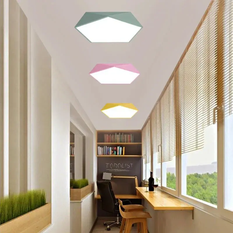 LumiPenta – Lampe Plafond Design en Forme de Macaron à Cinq Faces