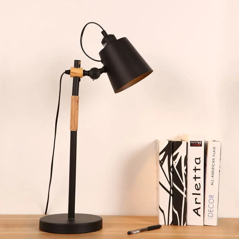 Lumière Industrielle - Lampe de Table en Métal Style Seau