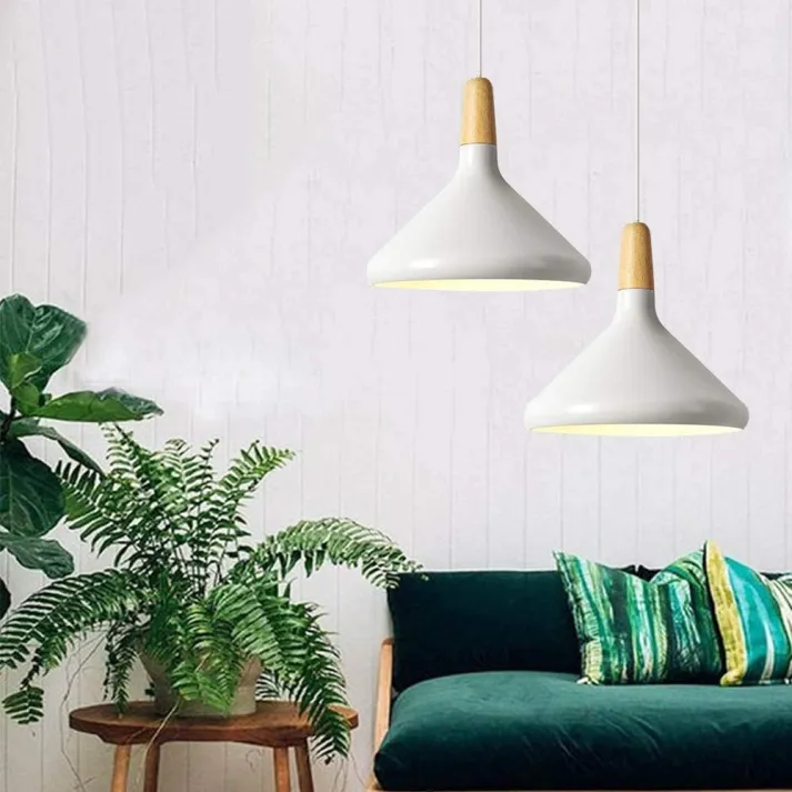 Lumières Gourmandes - Lampe Suspendue Métallique en Forme de Macaron