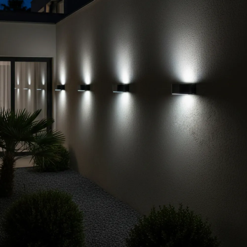 Applique murale solaire avec détecteur de mouvement LED blanc froid NOXIS WALL H6cm Lumisky