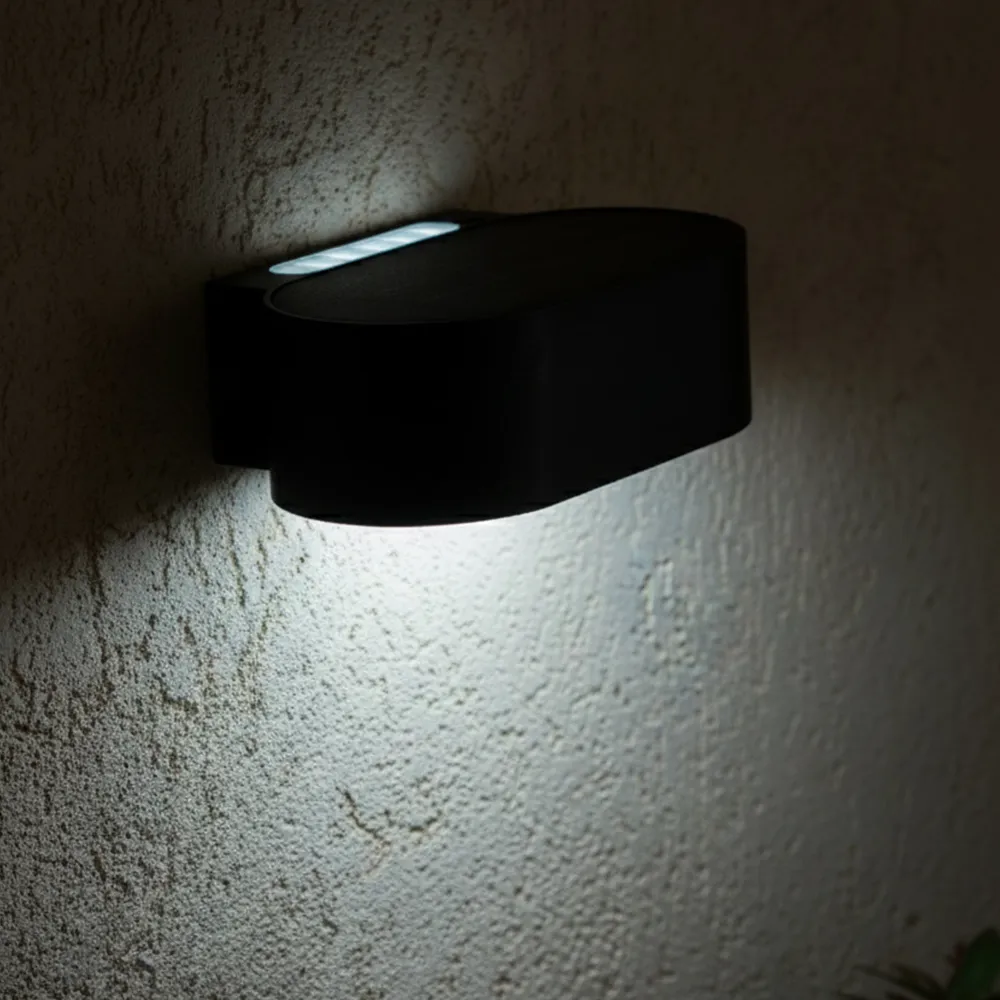 Applique murale solaire avec détecteur de mouvement LED blanc froid NOXIS WALL H6cm Lumisky