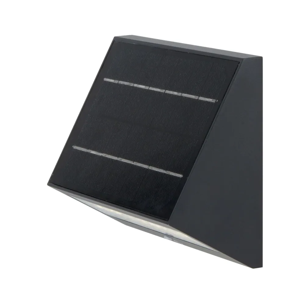 Applique murale solaire ECOSTEP aluminium LED blanc chaud H14cm Lumisky