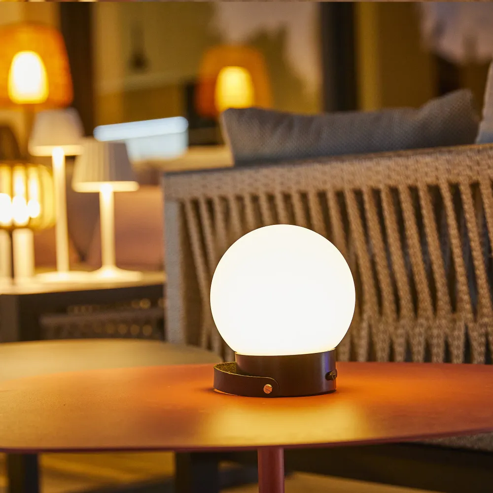 Baladeuse sans fil et solaire LED blanc chaud GLOBY NOMAD H23cm Lumisky